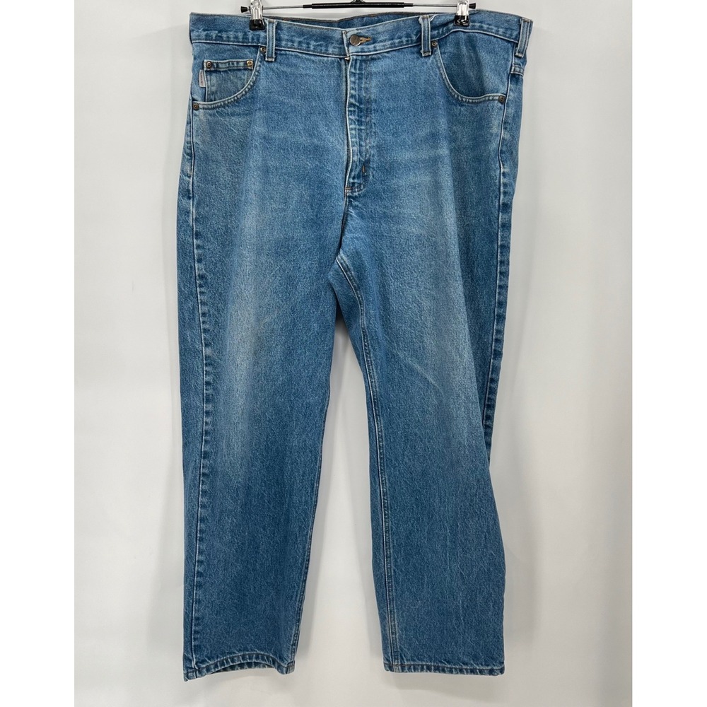 Carhartt 40x30 B17 DST Relaxed Fit Tapered Leg Jeans Mens Medium Wash Blue